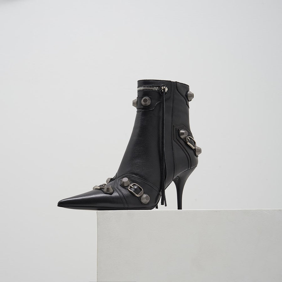 Pillar studded ankle boots