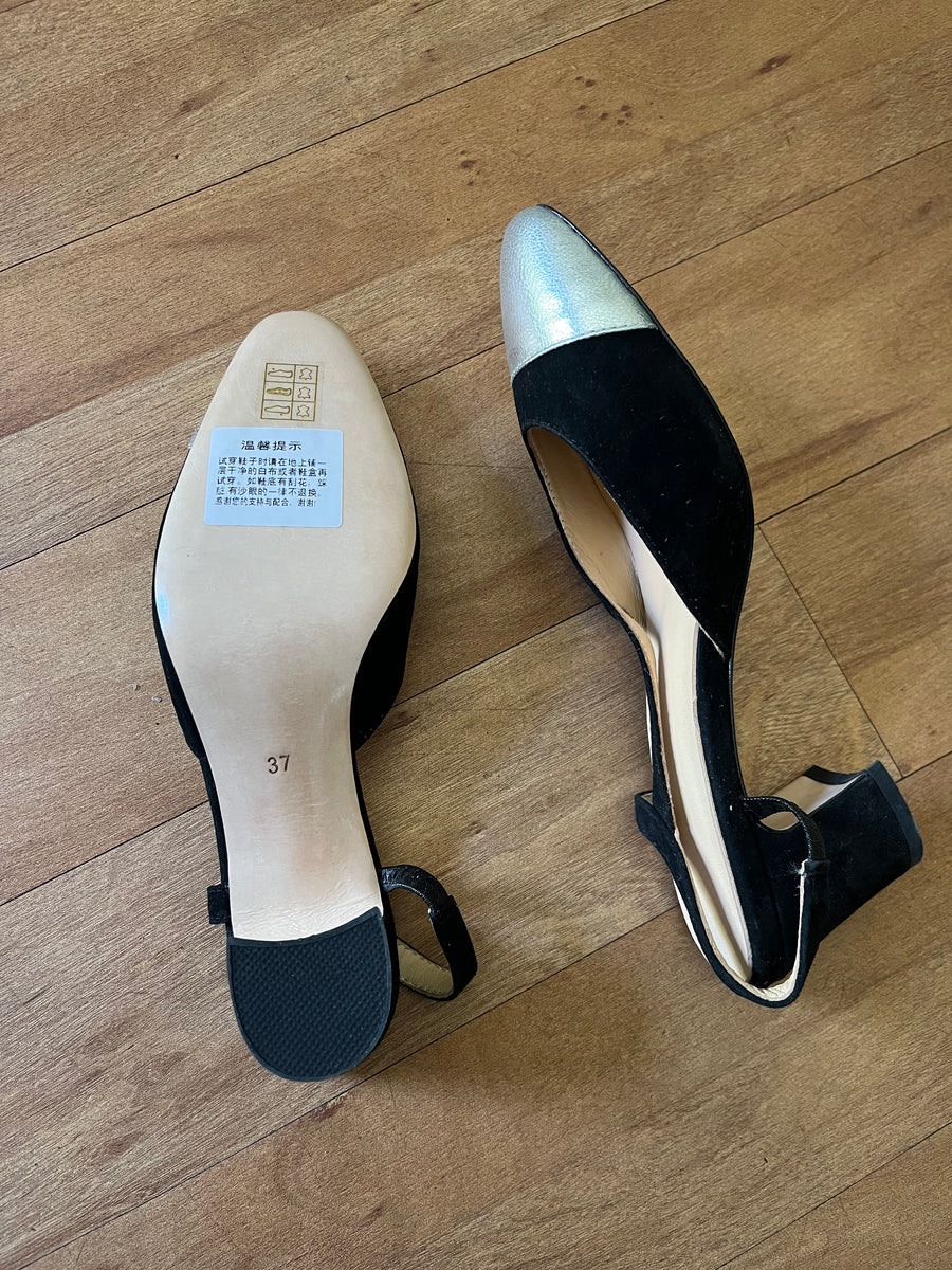 Crisi slingback Heels in Black