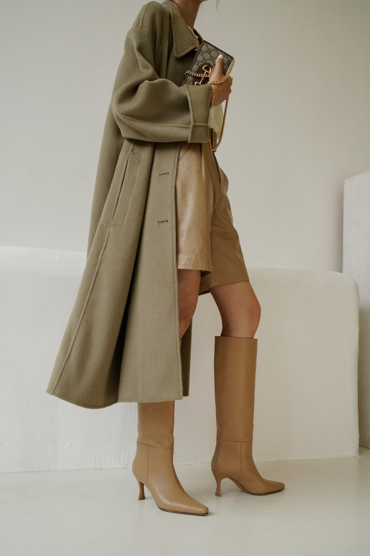 Alais Beige Knee High Boots