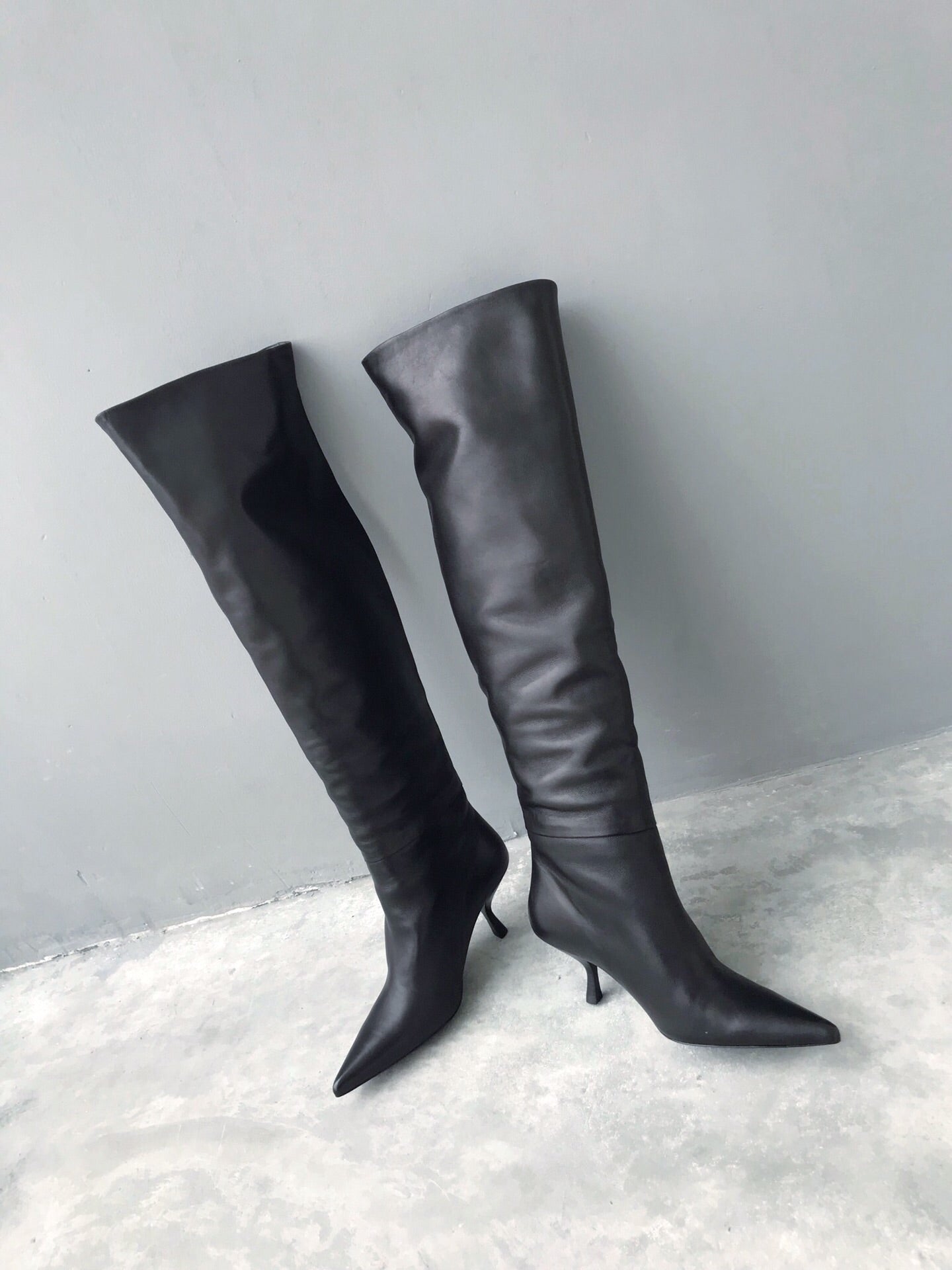 Dernee over the knee boots black – Anna Xi