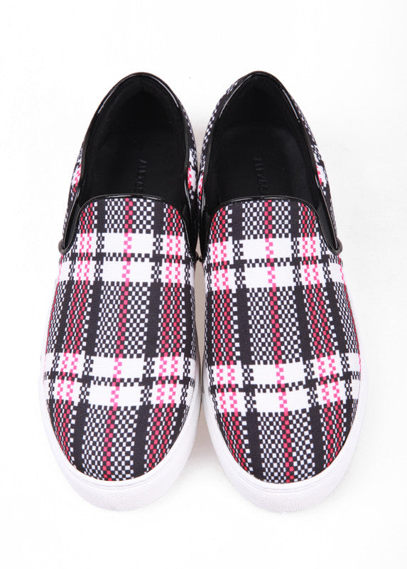 Cecille  tartan slip on flats